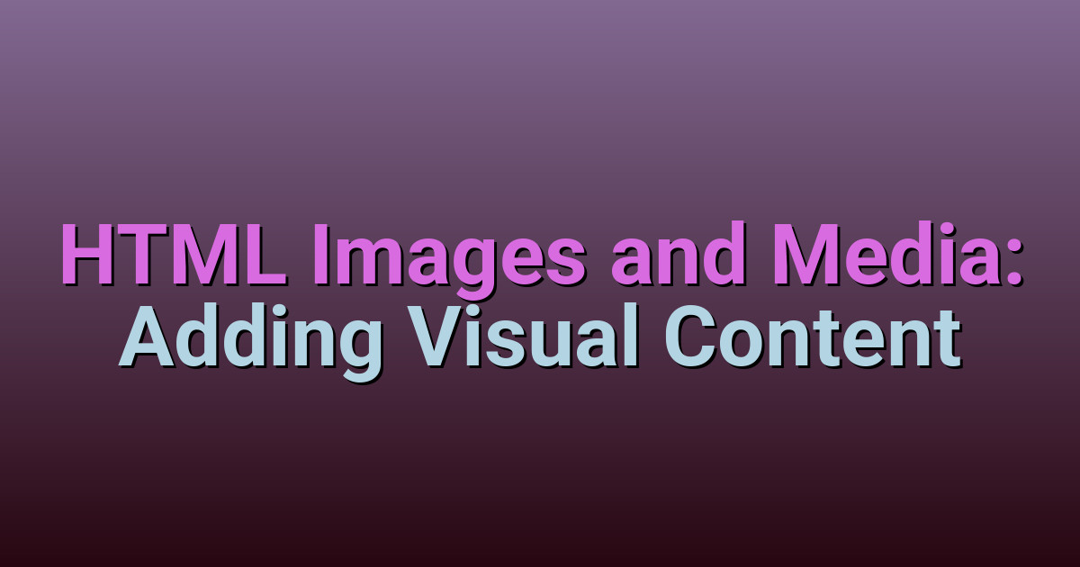 HTML Images and Media: Adding Visual Content | CodingerWeb